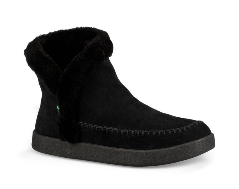 Sanuk Nice Bootah Suede Women's Boots Black | Canada 182DFM